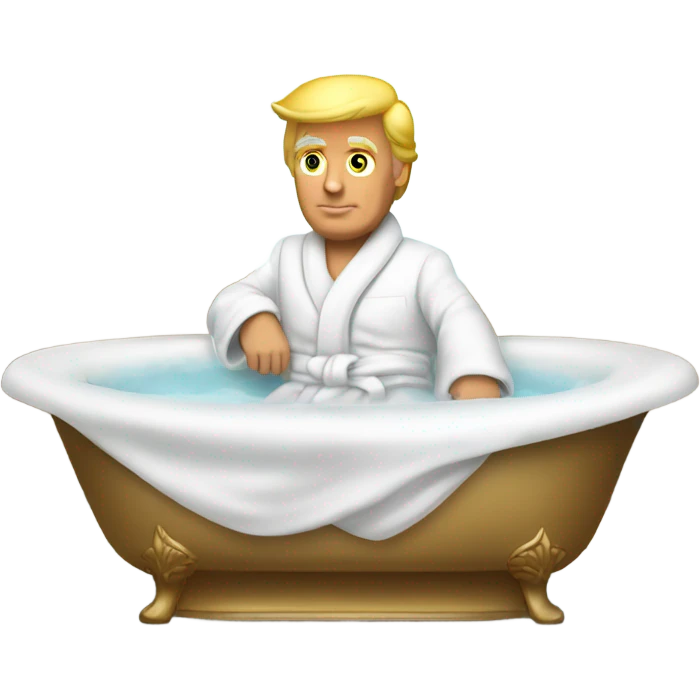 President Donald Trump in the bath tub  emoji
