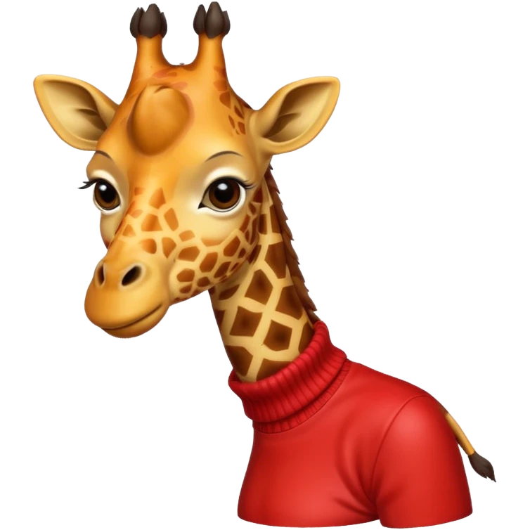 giraffe wearing red weater emoji