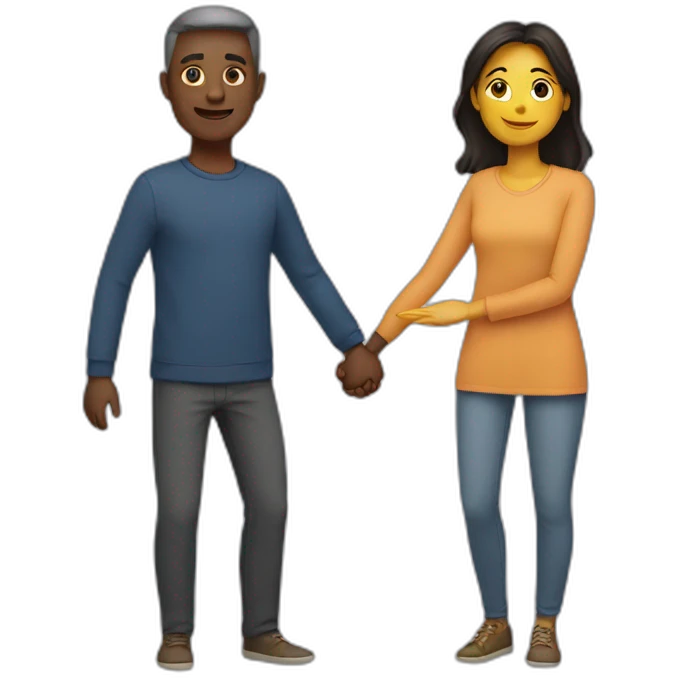 two people linking arms emoji