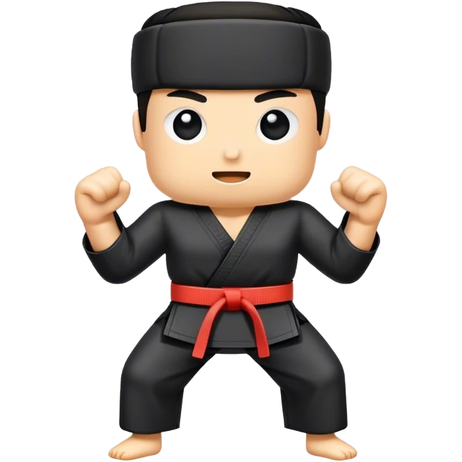 black karate belt emoji