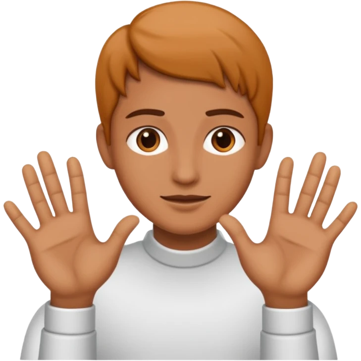 A face with hands emoji