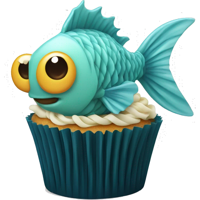 fishy noodles cupcake emoji