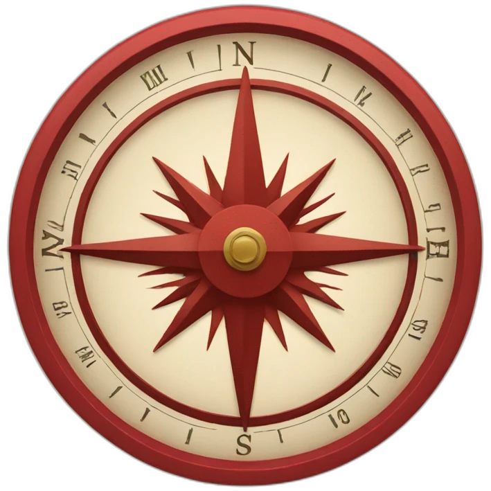 red compass simple emoji