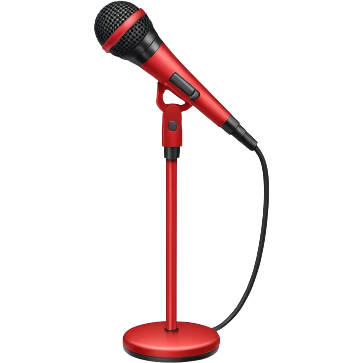 Microphone Stand red emoji