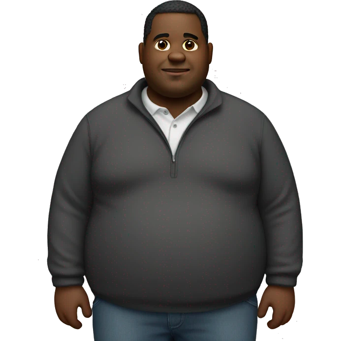 fat black man emoji