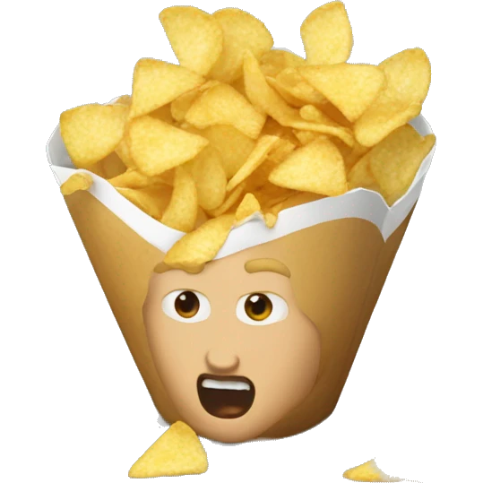 Macron qui mange des chips emoji