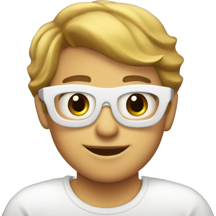 carita feliz con casco blanco emoji