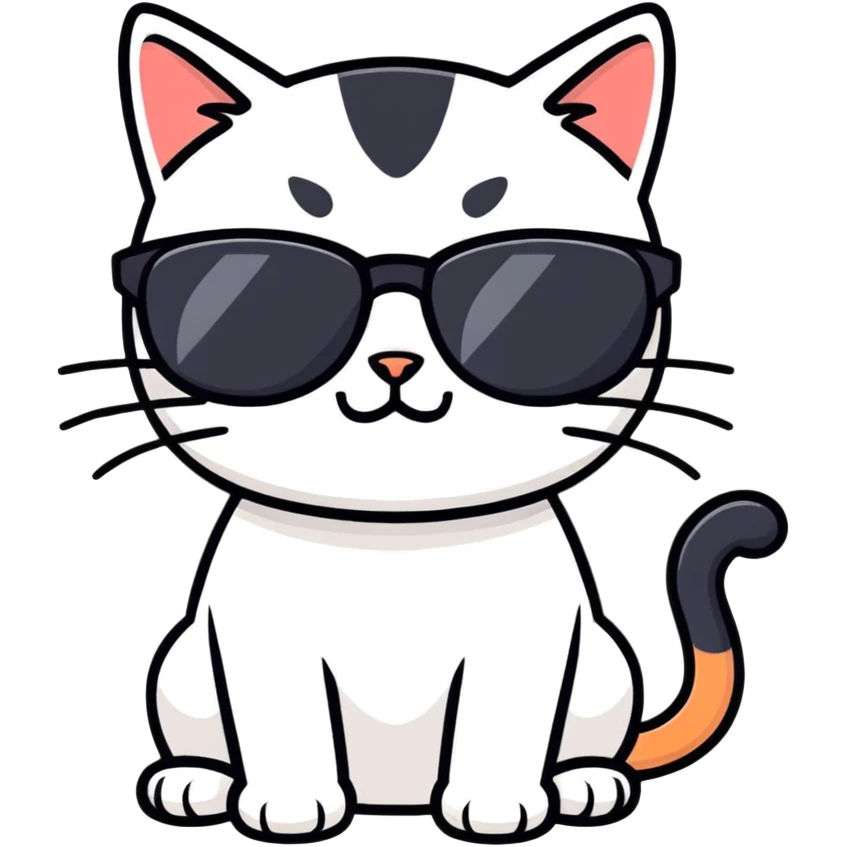 Cat with sunglasses emoji
