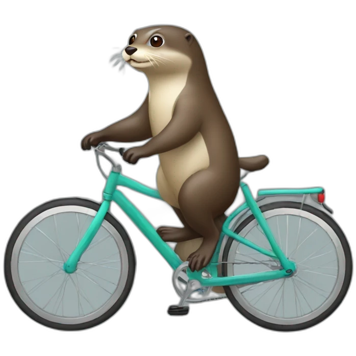 une loutre sur un vélo emoji