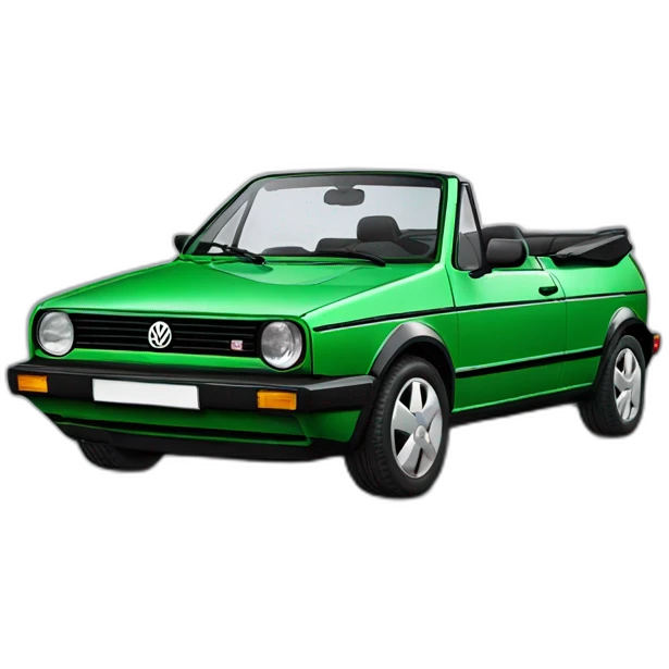 volkswagen golf 3 cabrio green emoji