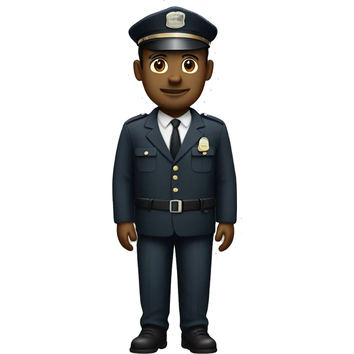short tall security man emoji