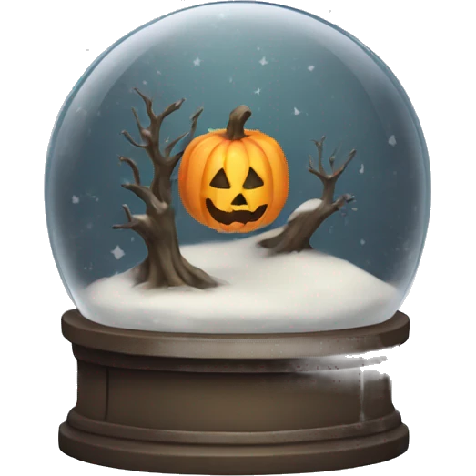 halloween snow globe, no background emoji