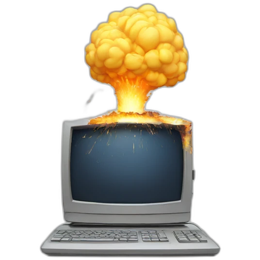 computer exploding emoji