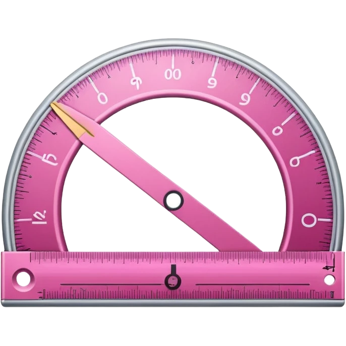 mac os icon, protractor, ruler, measures, pink emoji