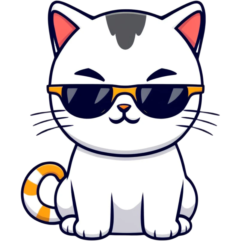 Cat with sunglasses emoji