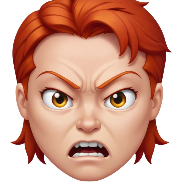 Angry redhead emoji
