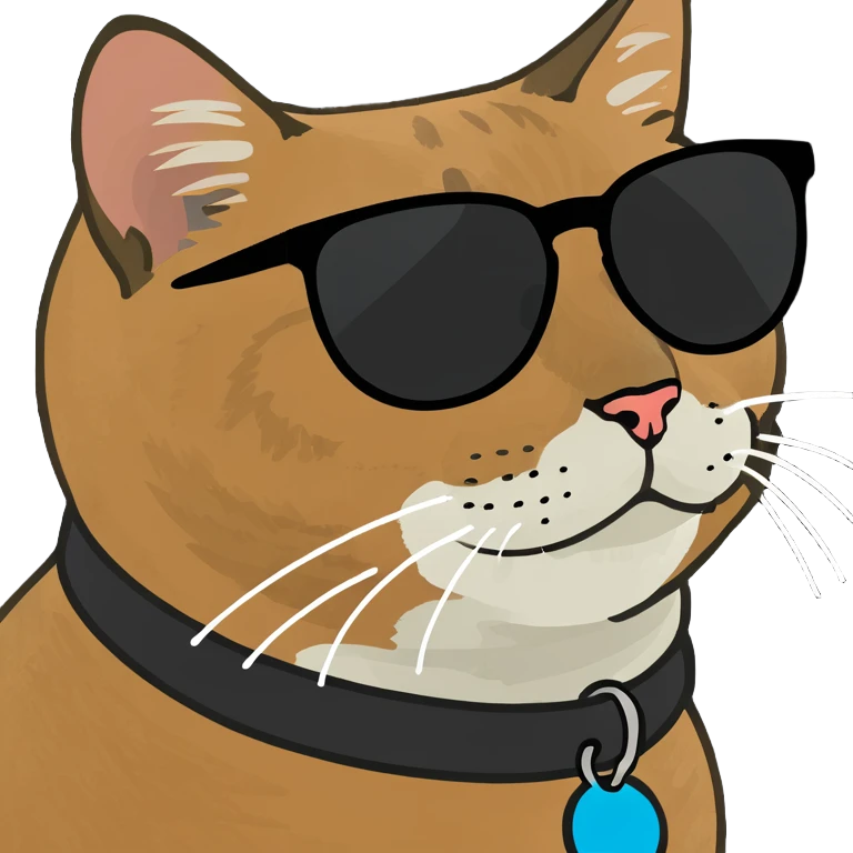 Cat with sunglasses emoji