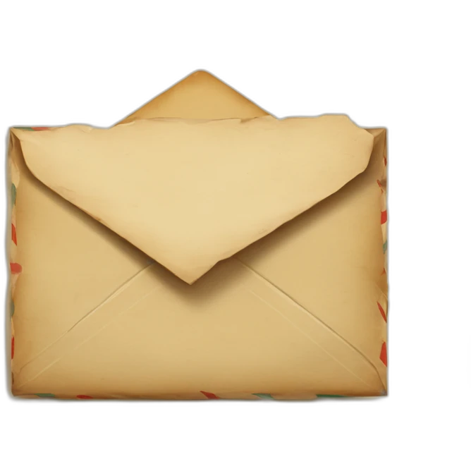 mail with old paper realiste emoji