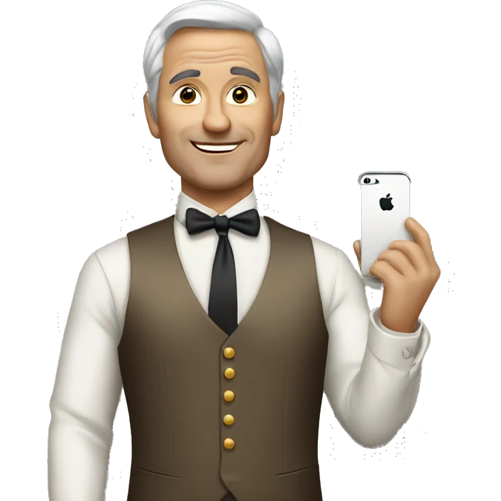 Rich men with iphone emoji