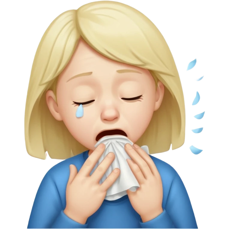kid sneezing into tisue















 emoji