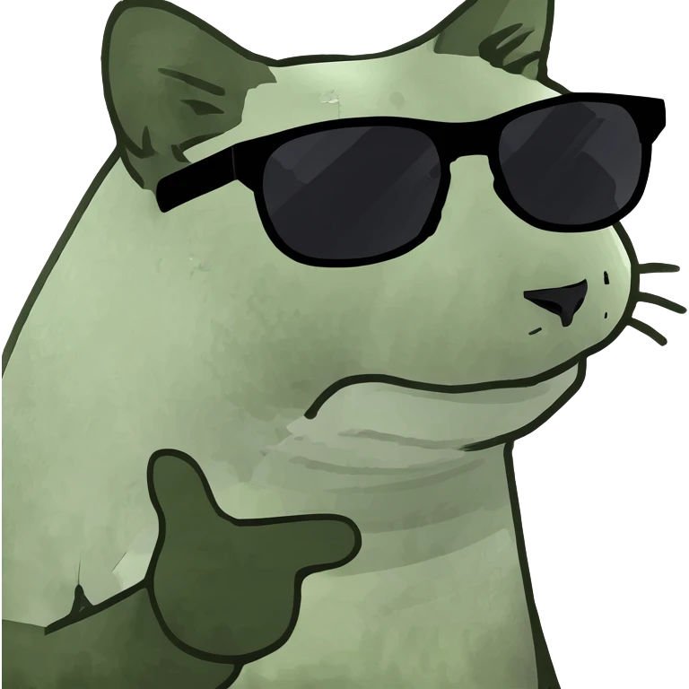 Cat with sunglasses emoji