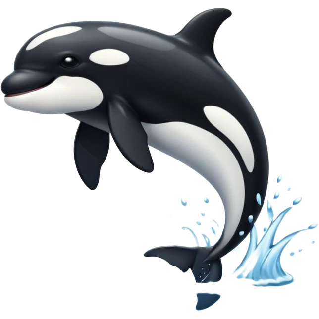 Make an orca swimming powerfully emoji