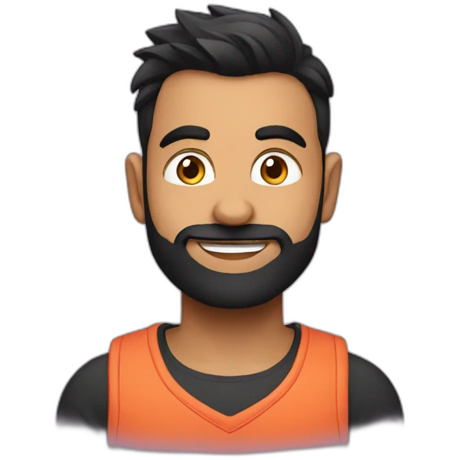 Virat with a heart emoji
