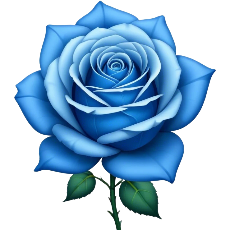pretty blue rose emoji
