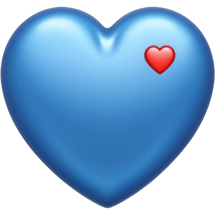 Blue heart with measuring scale emoji