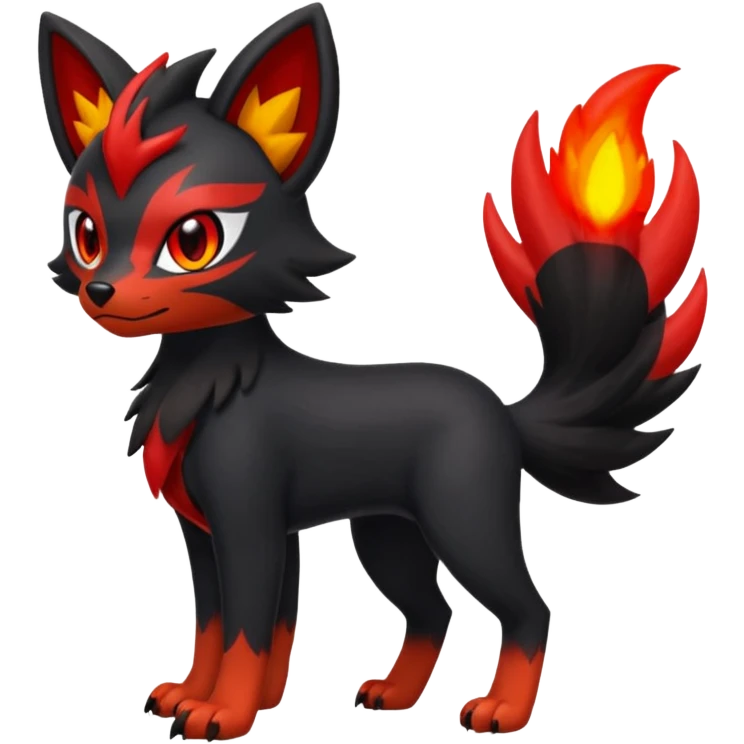Zorua-Houndour-Litten-Fakémon-hybrid-creature (full body)  emoji