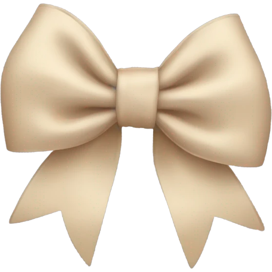 Beige bow emoji