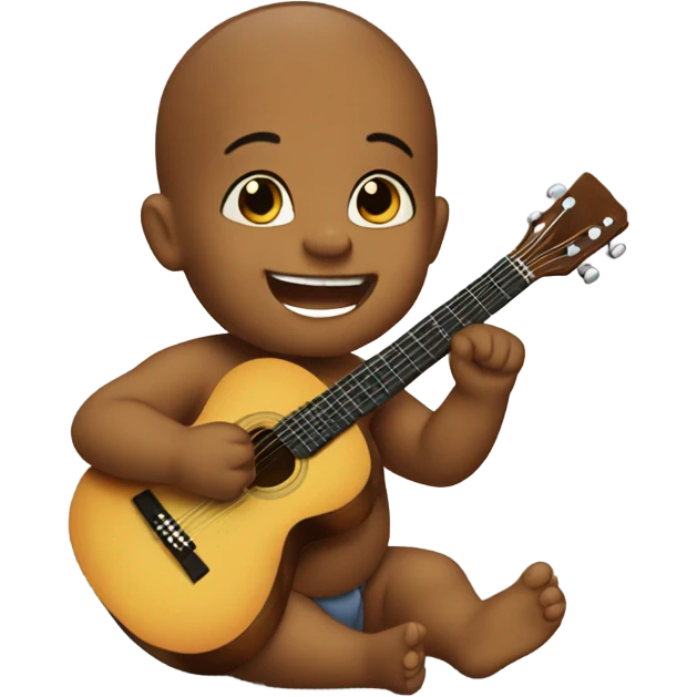 Baby with guitar emoji