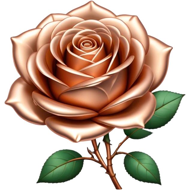 solid rose gold rose emoji
