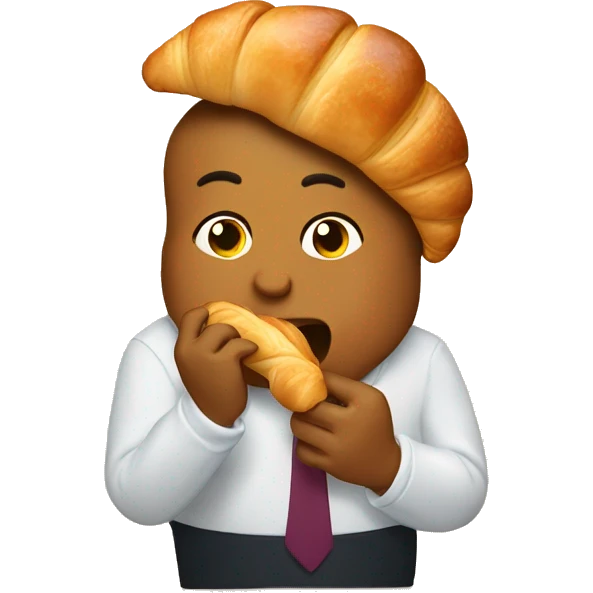 croissant eating croissant emoji
