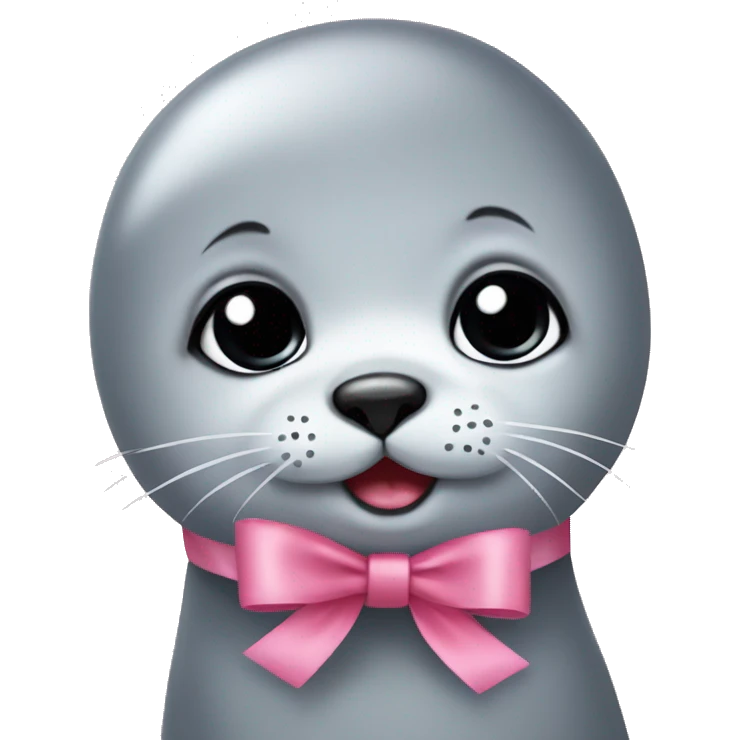 baby seal with bow coquette emoji