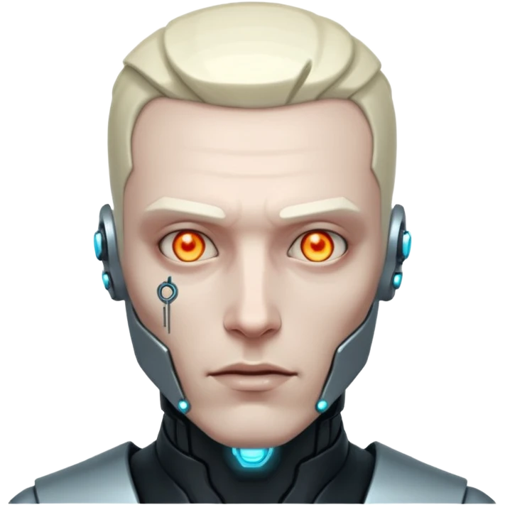Cyberpunk man head emoji