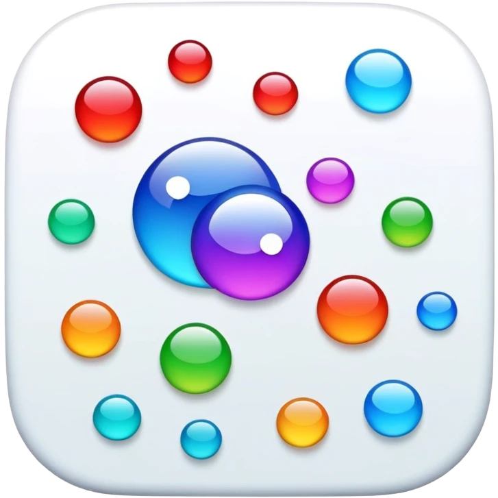 Mobile application icon with colorful app logo emoji