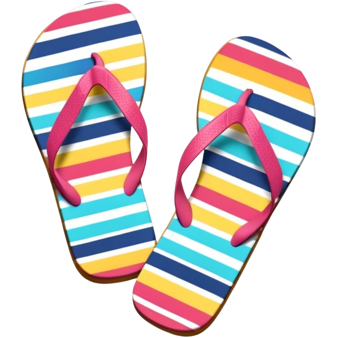 colorful beach flip flops emoji