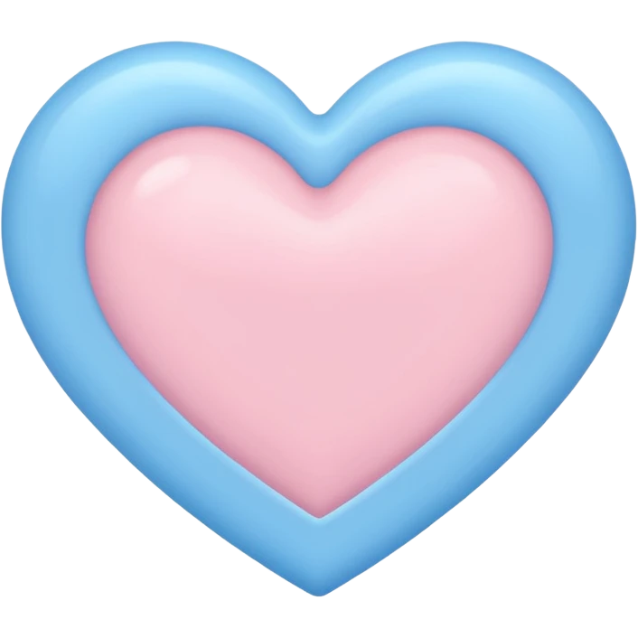 light pink and blue heary emoji