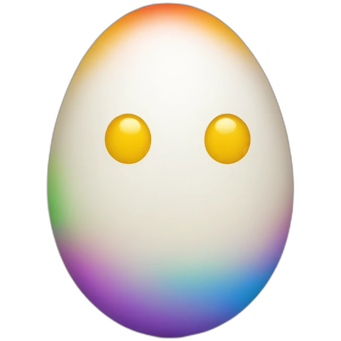 Oeuf multicolore emoji