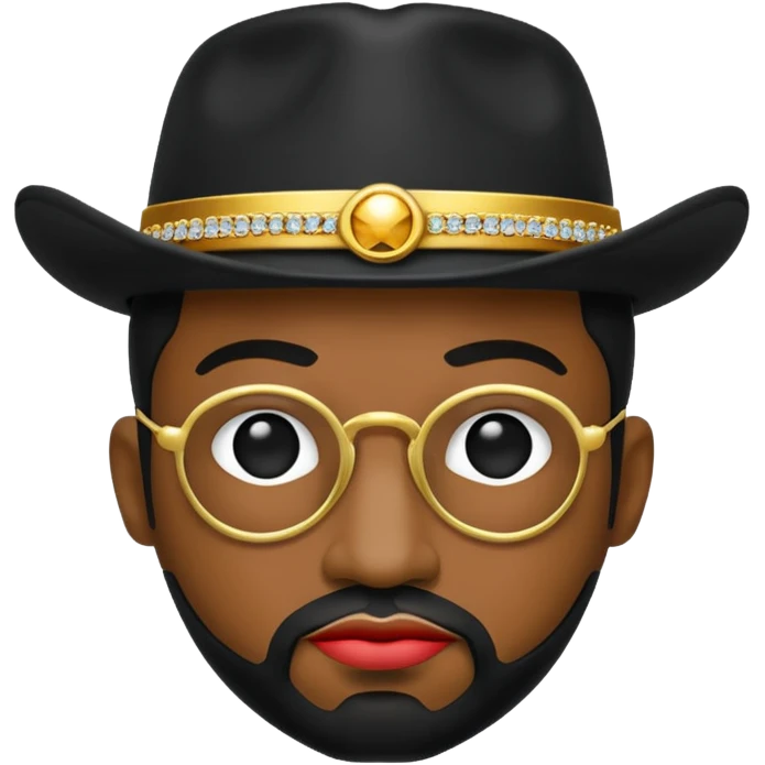A black pimp emoji