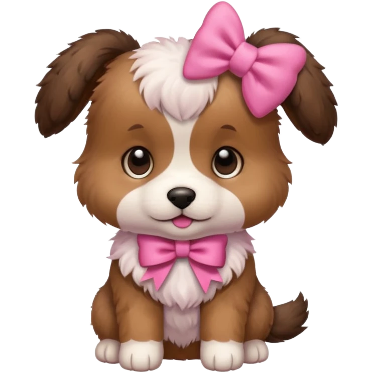 puppy with a pink bow emoji