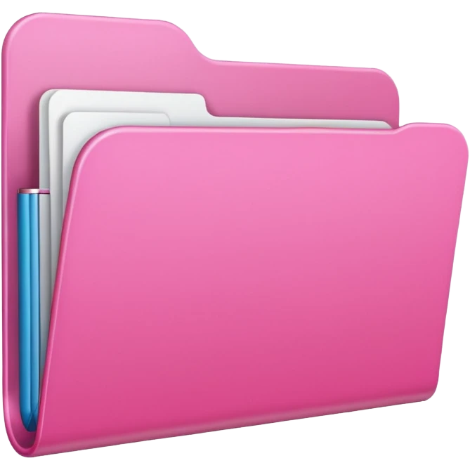 Pink empty folder emoji