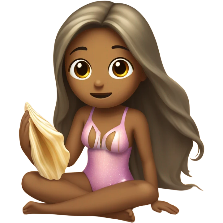 A girl at the beach crying  emoji