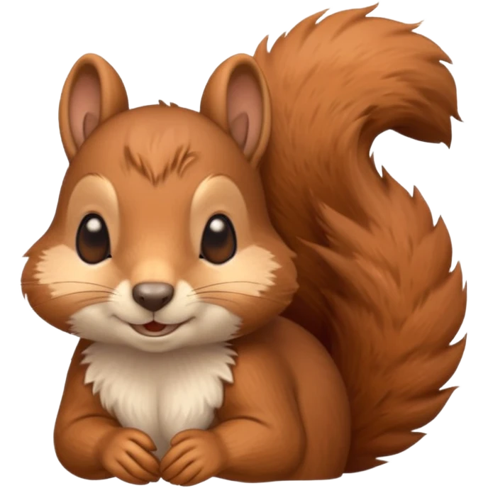 cosy squirrel eyes closed emoji
