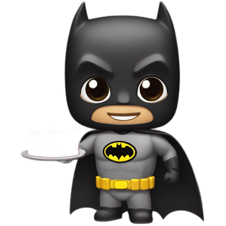 Batman with a birthday cake emoji