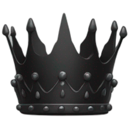 black pointy crown emoji