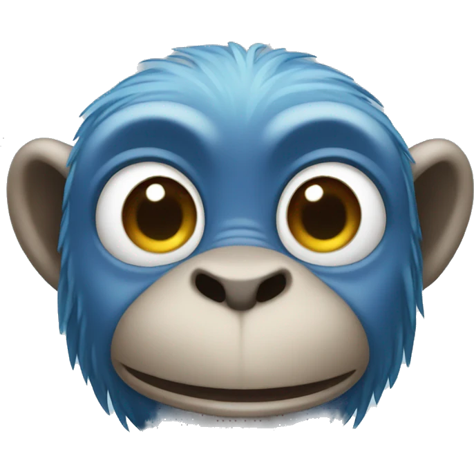 Blue monkey emoji