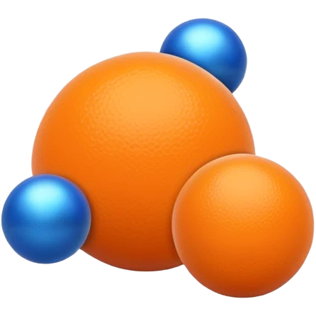 orange ball and blue ball on bottom 1 big capsule emoji