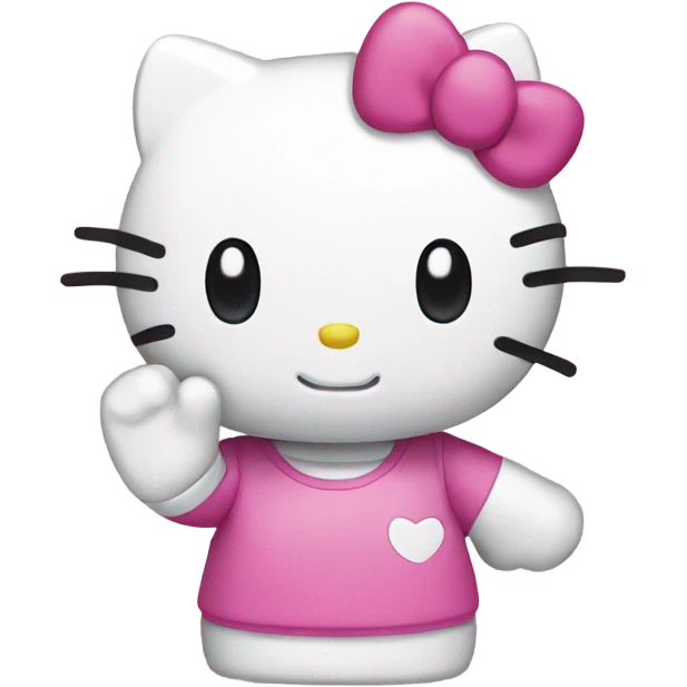 hello kitty saying hi  emoji